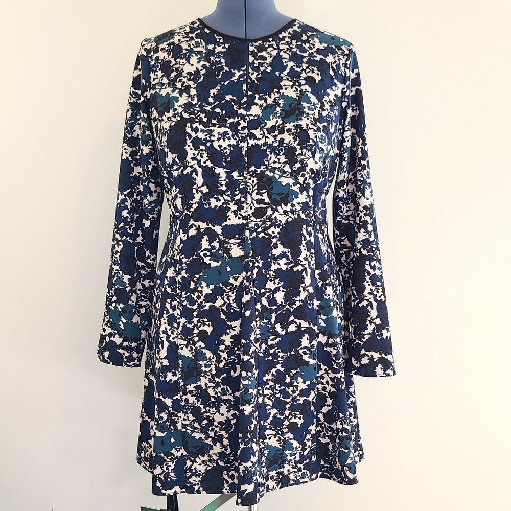 Simply Vera Vera Wang Long Sleeve A Line Printed Dress L